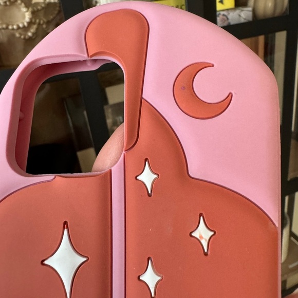 iPhone 14 Pro Max Phone Case 3D Cowboy boots Orange Pink Cowgirl Boot western - Picture 3 of 5